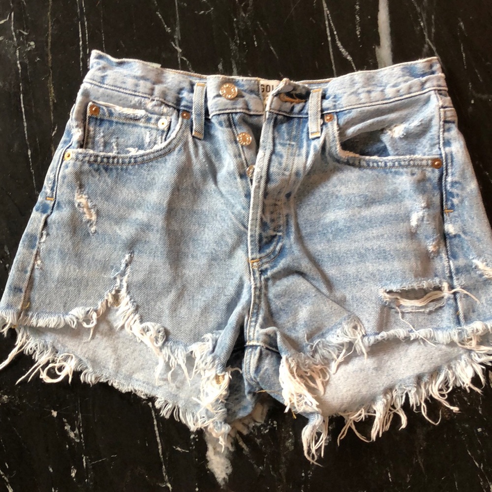 A GOLDE cut off jean shorts